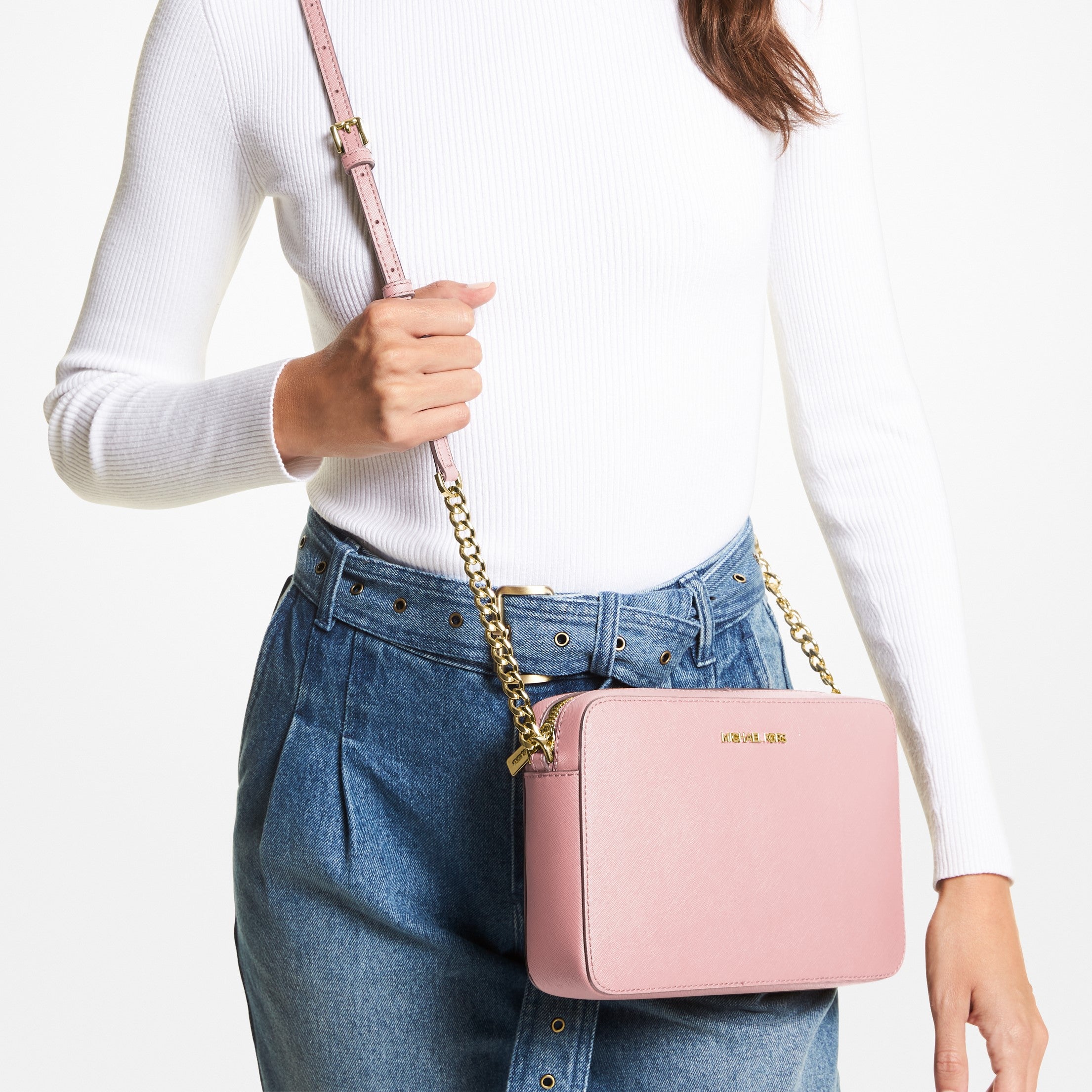Jet Set Large Leather Crossbody Bag