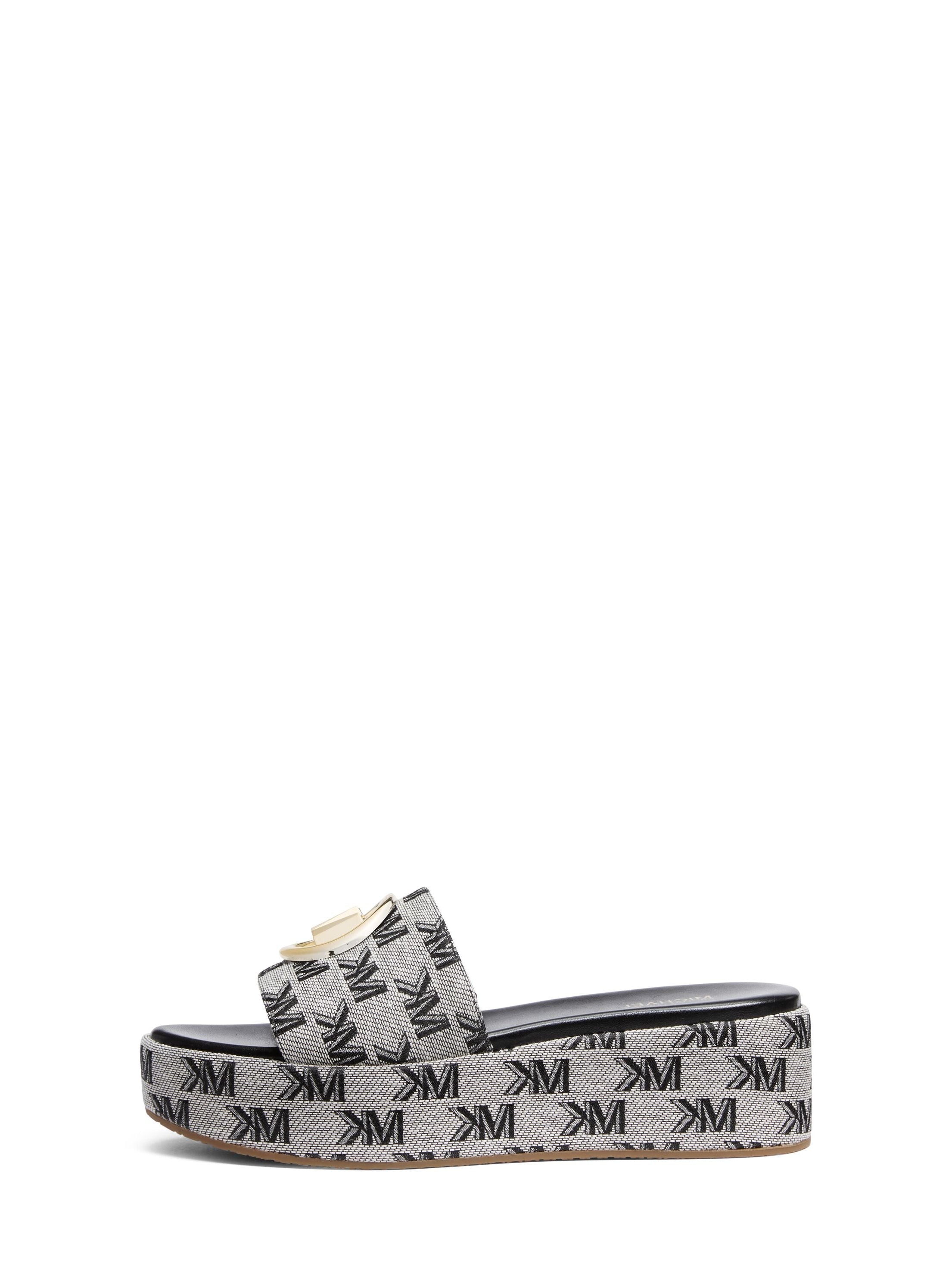 Sadler Logo Jacquard Wedge Sandal