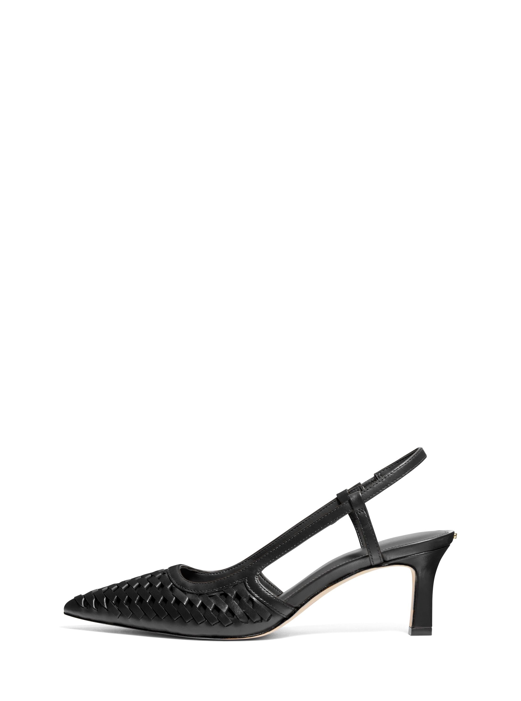 Alora Hand-Woven Leather Slingback Pump
