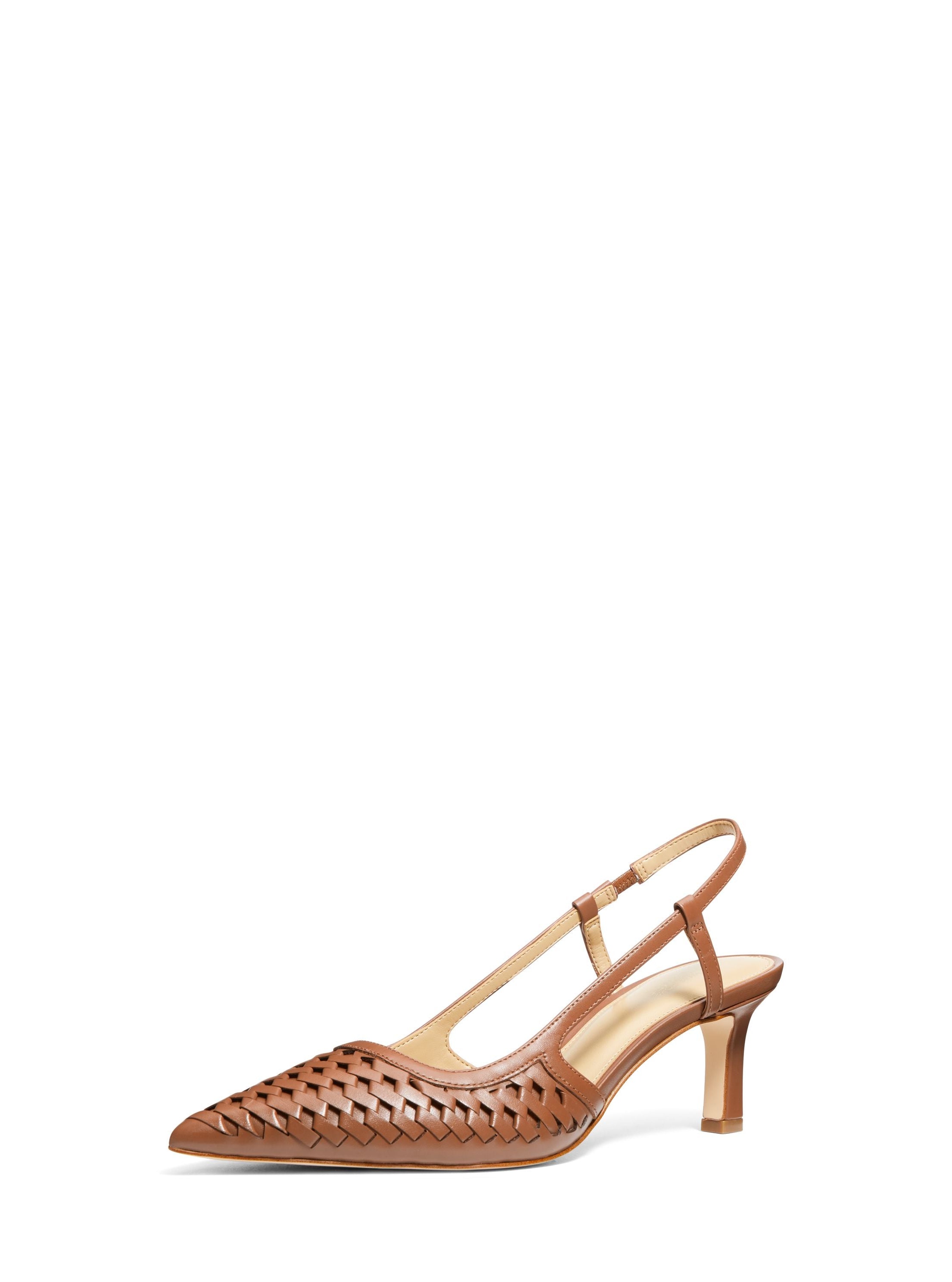 Alora Hand-Woven Leather Slingback Pump