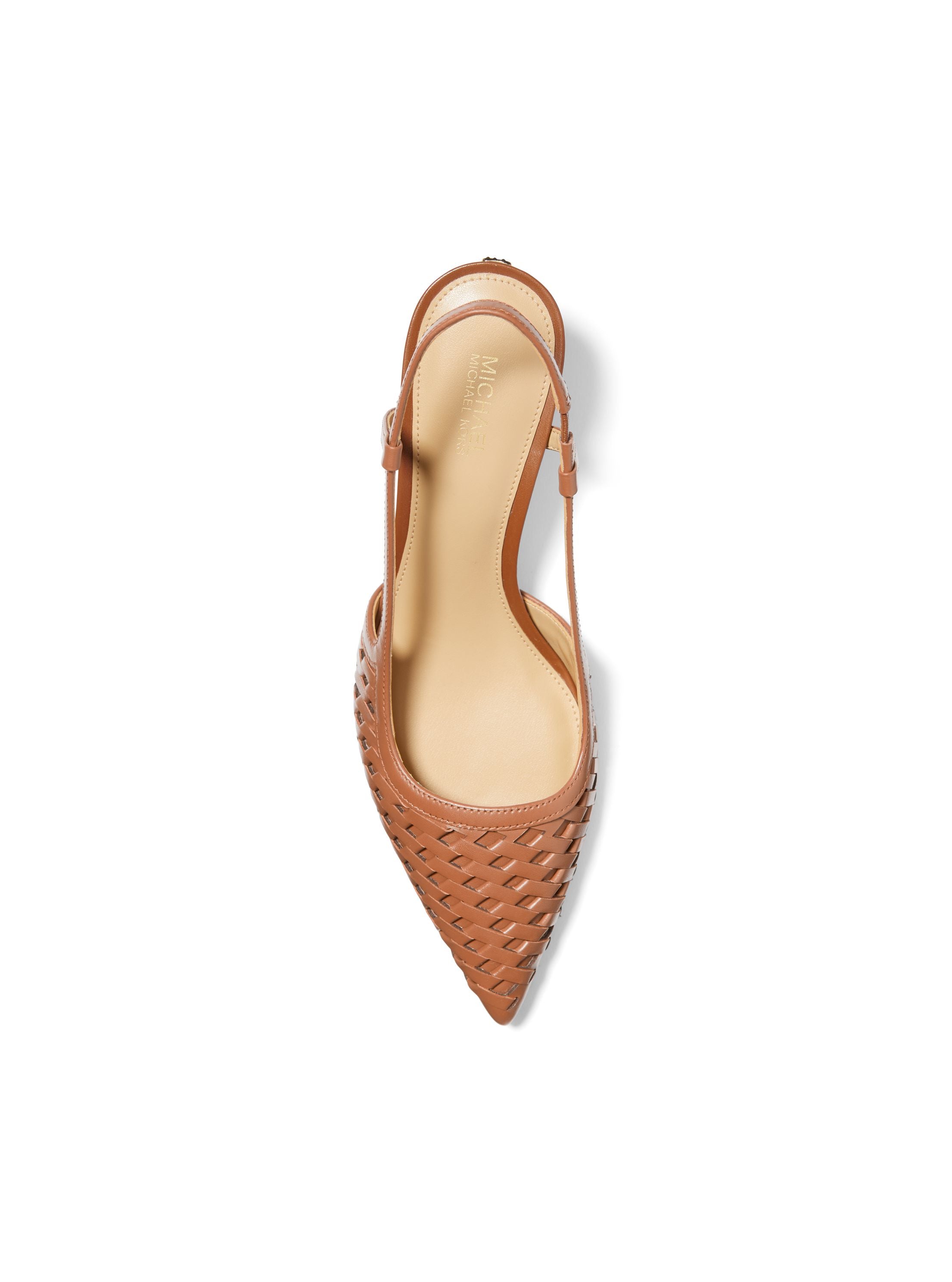 Alora Hand-Woven Leather Slingback Pump