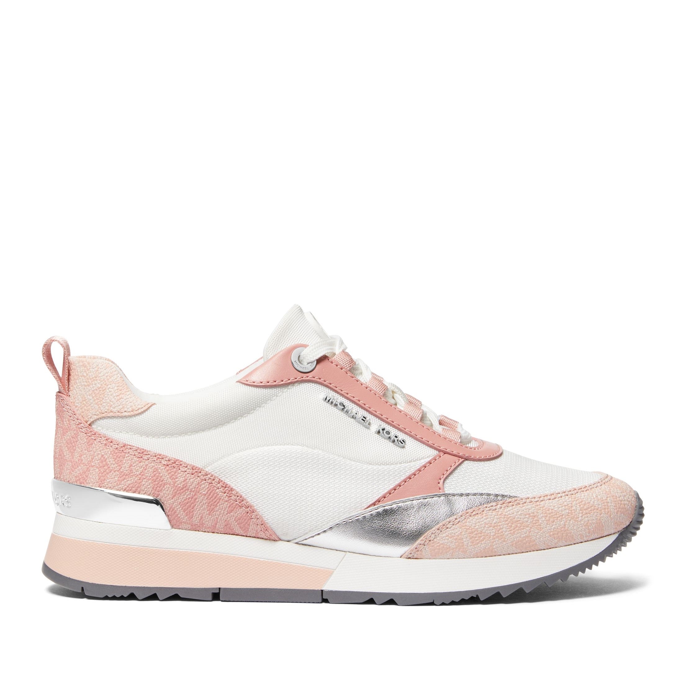 Allie Stride Two-Tone Logo And Nylon Trainer