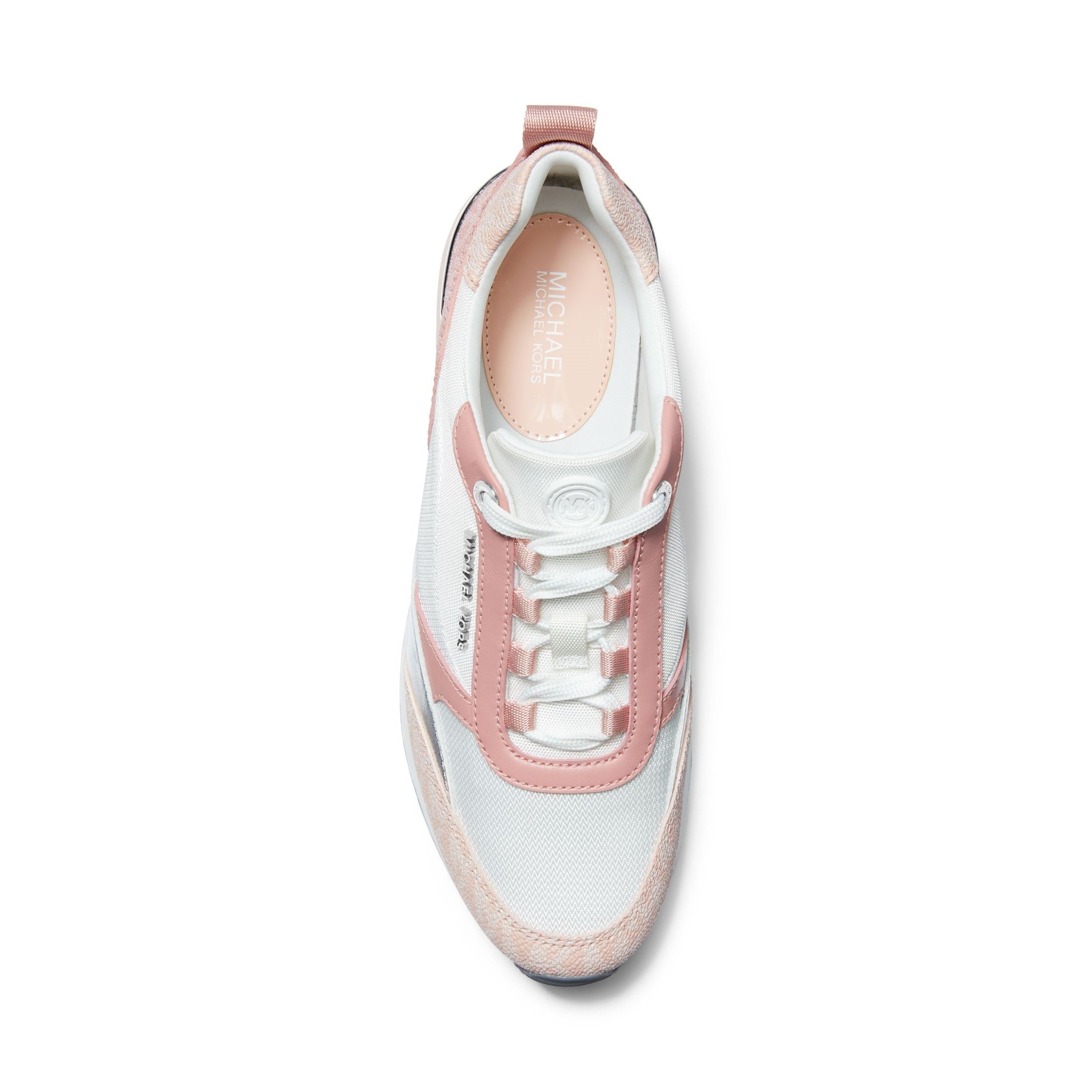 Allie Stride Two-Tone Logo And Nylon Trainer