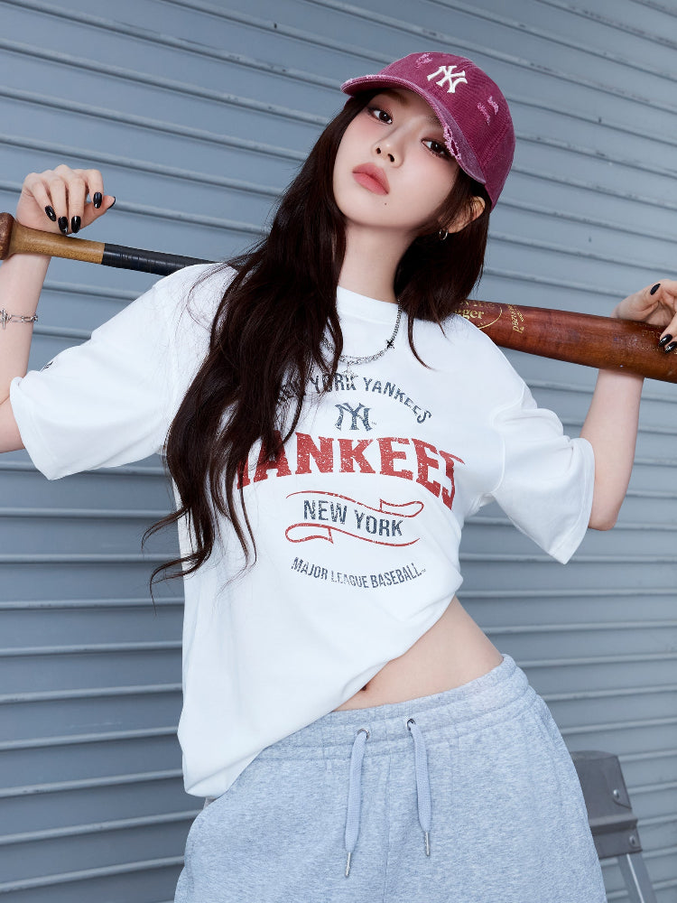 VARSITY VINTAGE COLOR GRAPHIC OVERSIZED-FIT T-SHIRT NEW YORK YANKEES