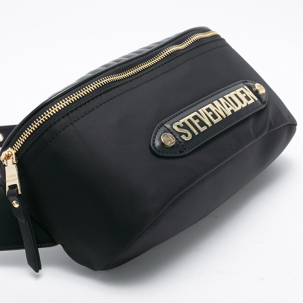 BHARA BLACK/GOLD BELT BAG