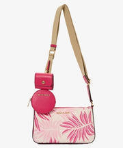Jet Set Small Palm Jacquard Crossbody Bag with Case for Apple Airpods Pro®