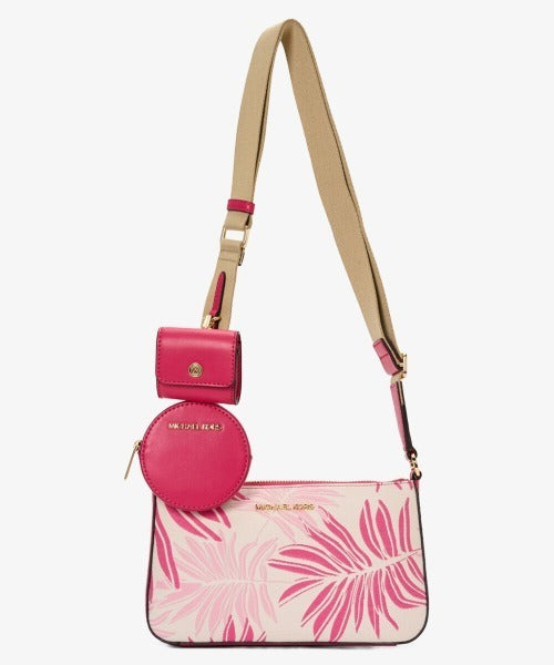 Jet Set Small Palm Jacquard Crossbody Bag with Case for Apple Airpods Pro®