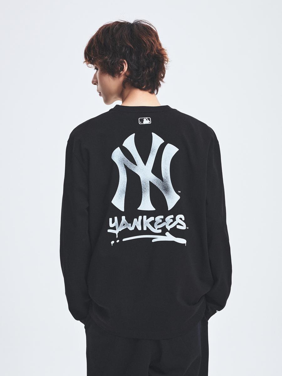 BASIC MEGA LOGO LOOSE FIT LONG SLEEVE T SHIRTS NEW YORK YANKEES