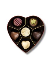 LUXURY RED HEART BOX 6PCS