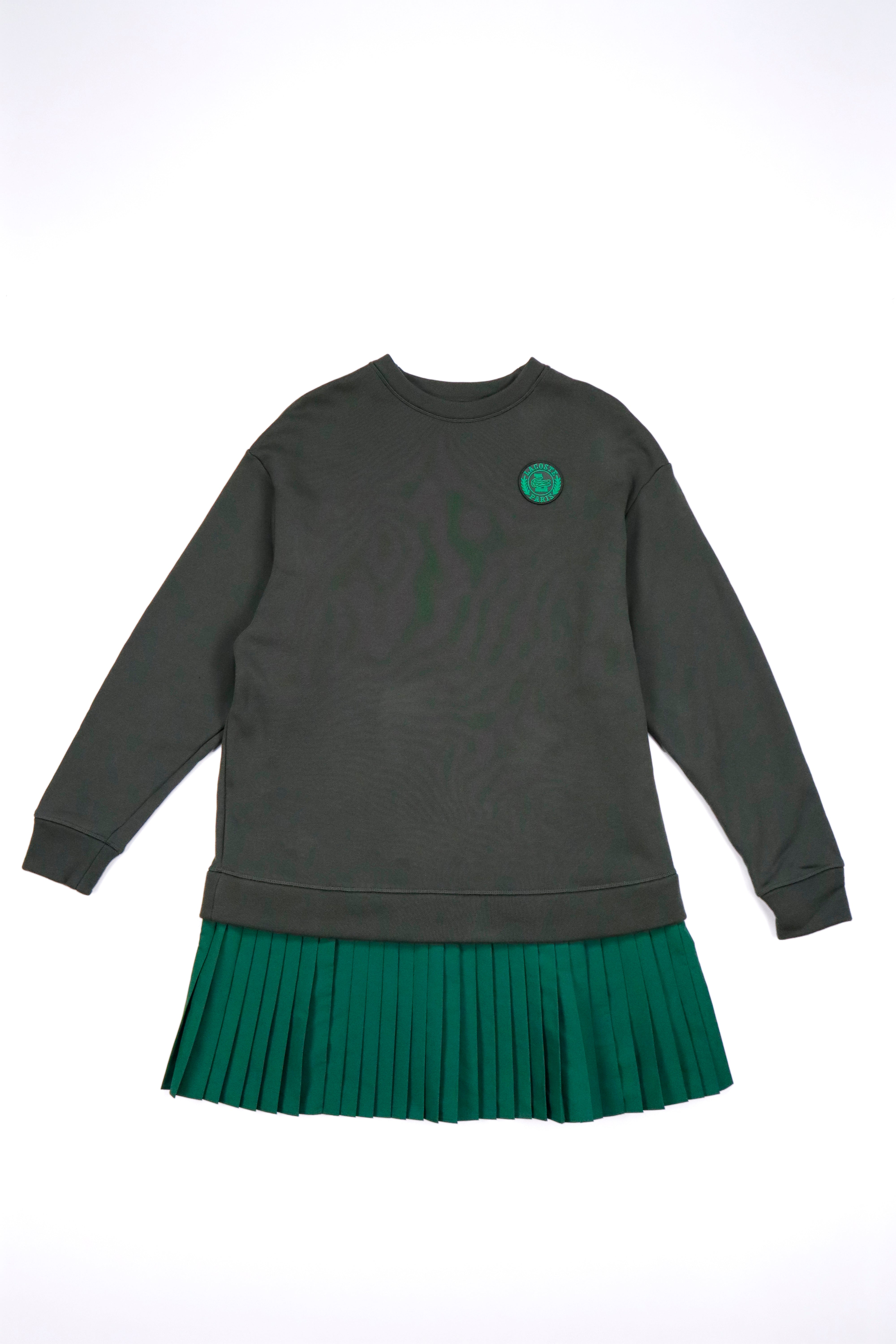 Pleated Sweatshirt Dress