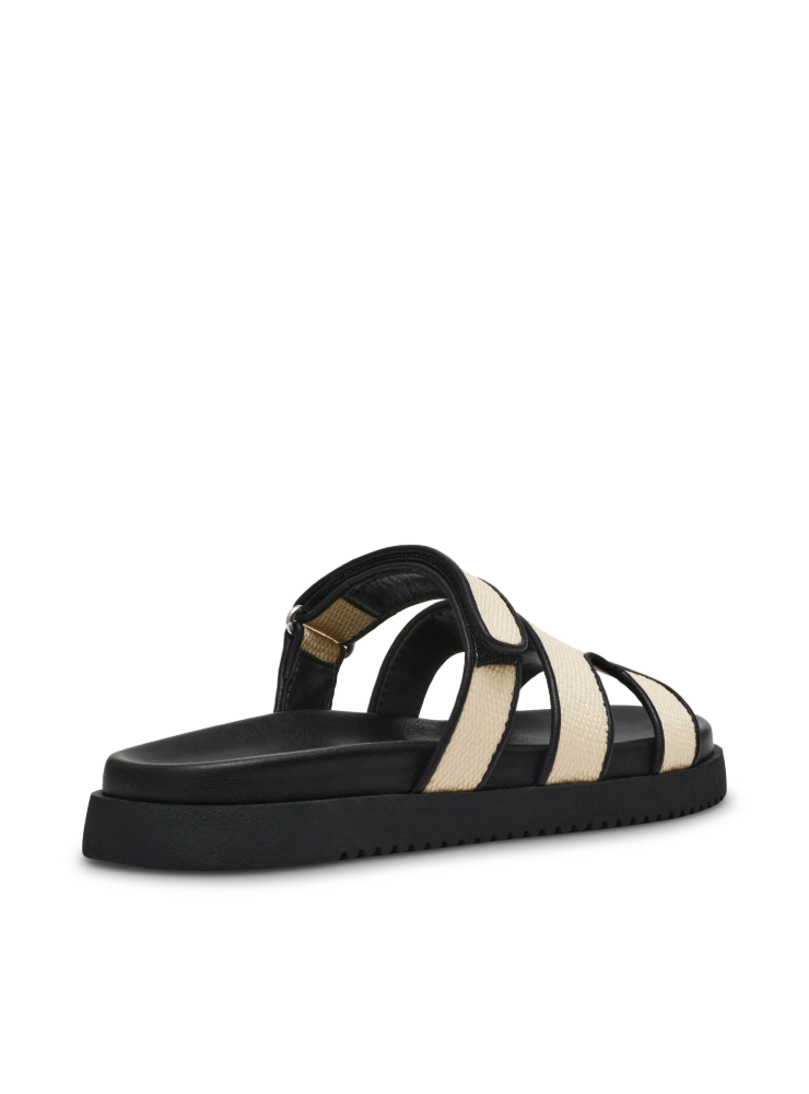MISSILE NAT BLACK RAFFIA SANDAL