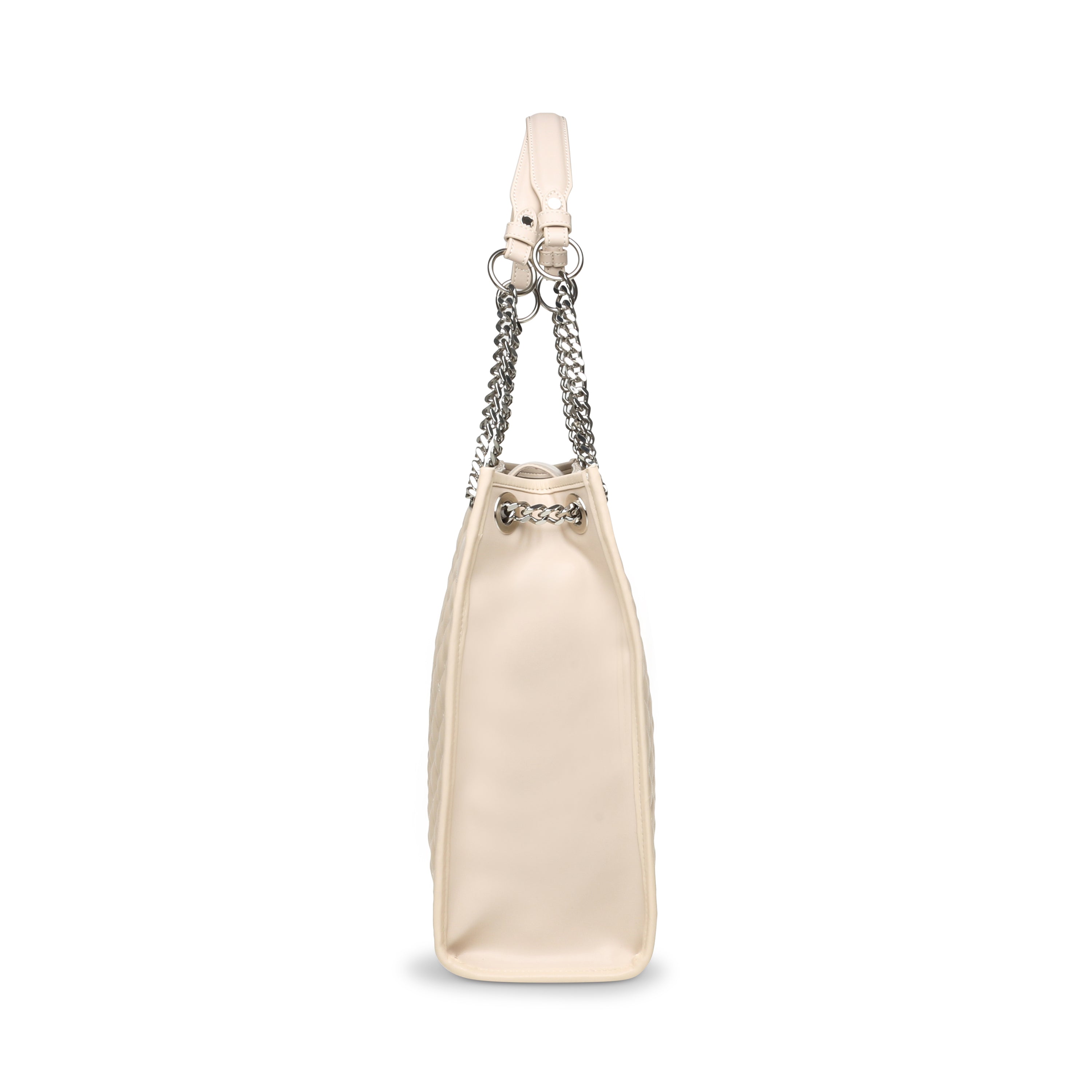 BACCENT BONE/SILVER SHOULDER BAG