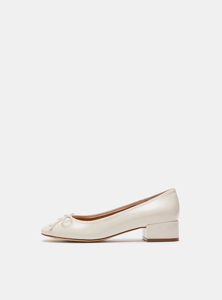 CHERISH BONE PATENT HEELS
