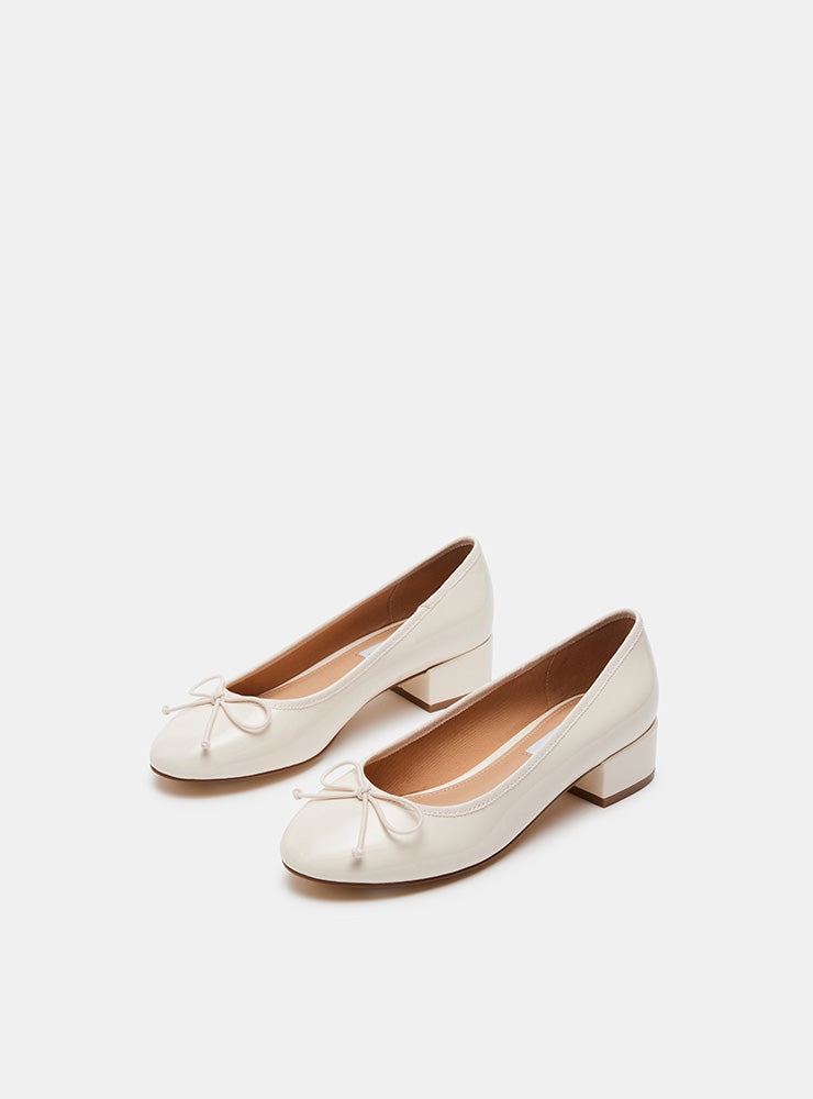 CHERISH BONE PATENT HEELS