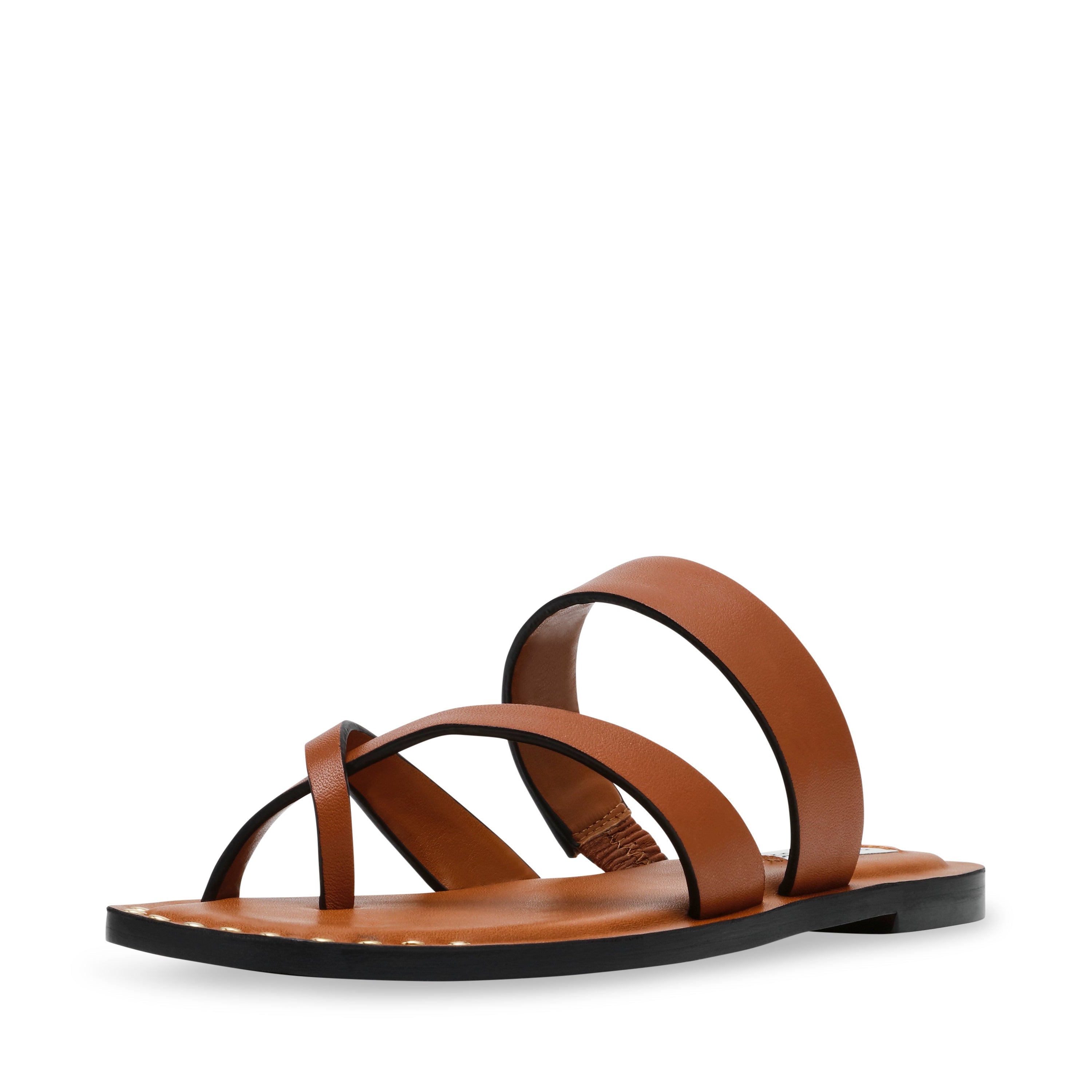 KANNON COGNAC LEATHER SANDALS