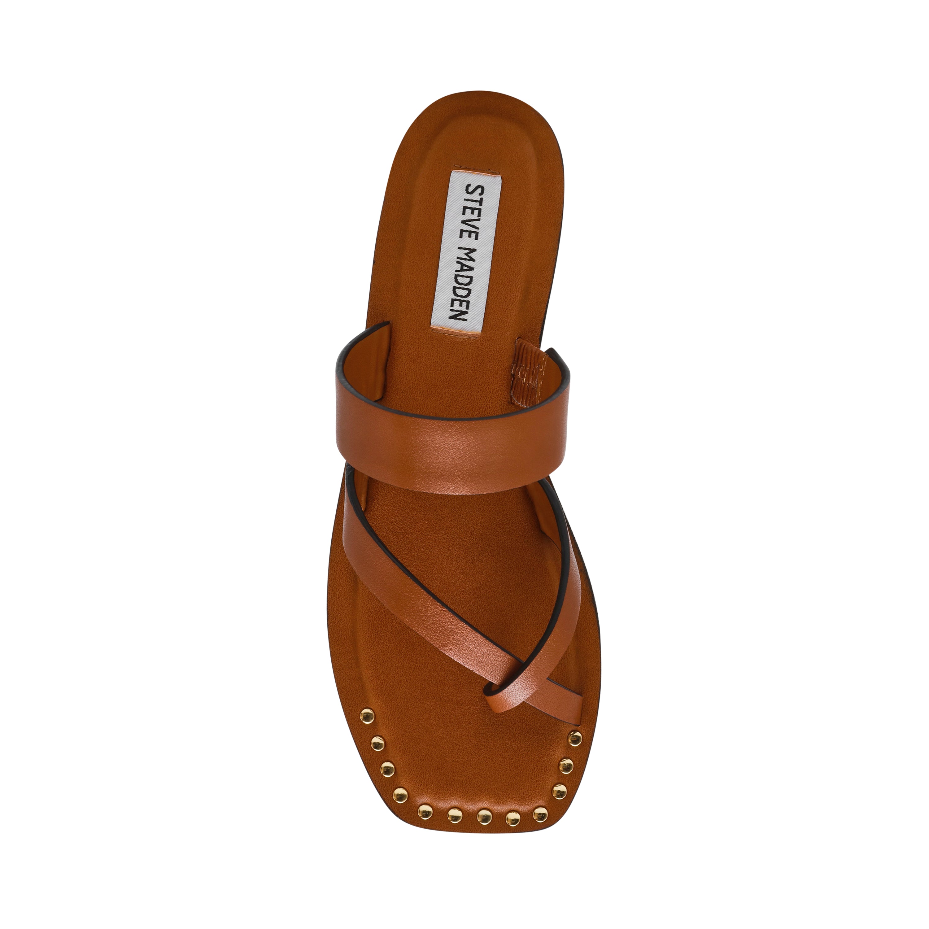 KANNON COGNAC LEATHER SANDALS