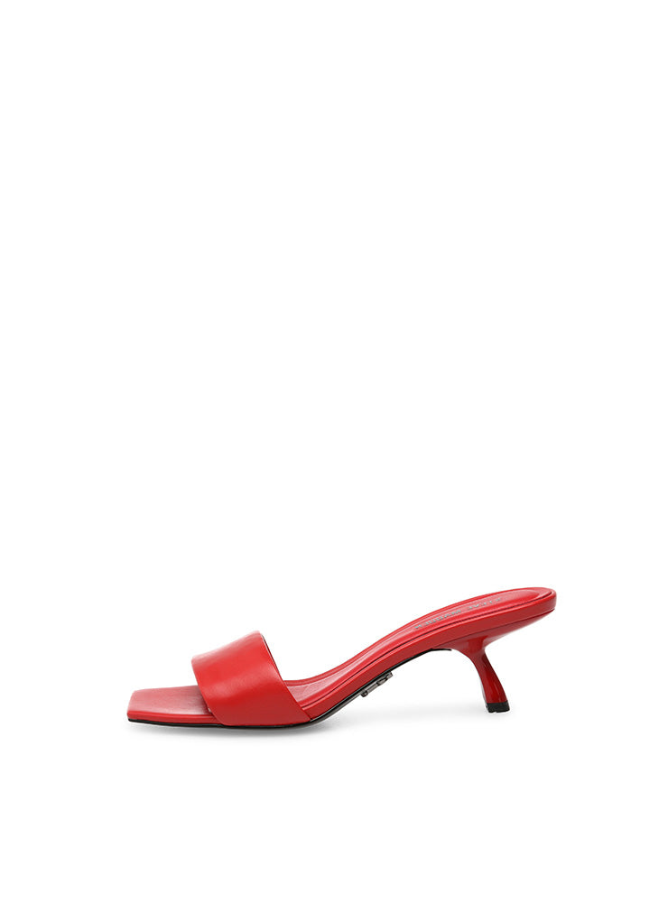 KOVERT RED LEATHER HEELS