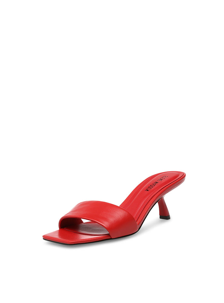 KOVERT RED LEATHER HEELS