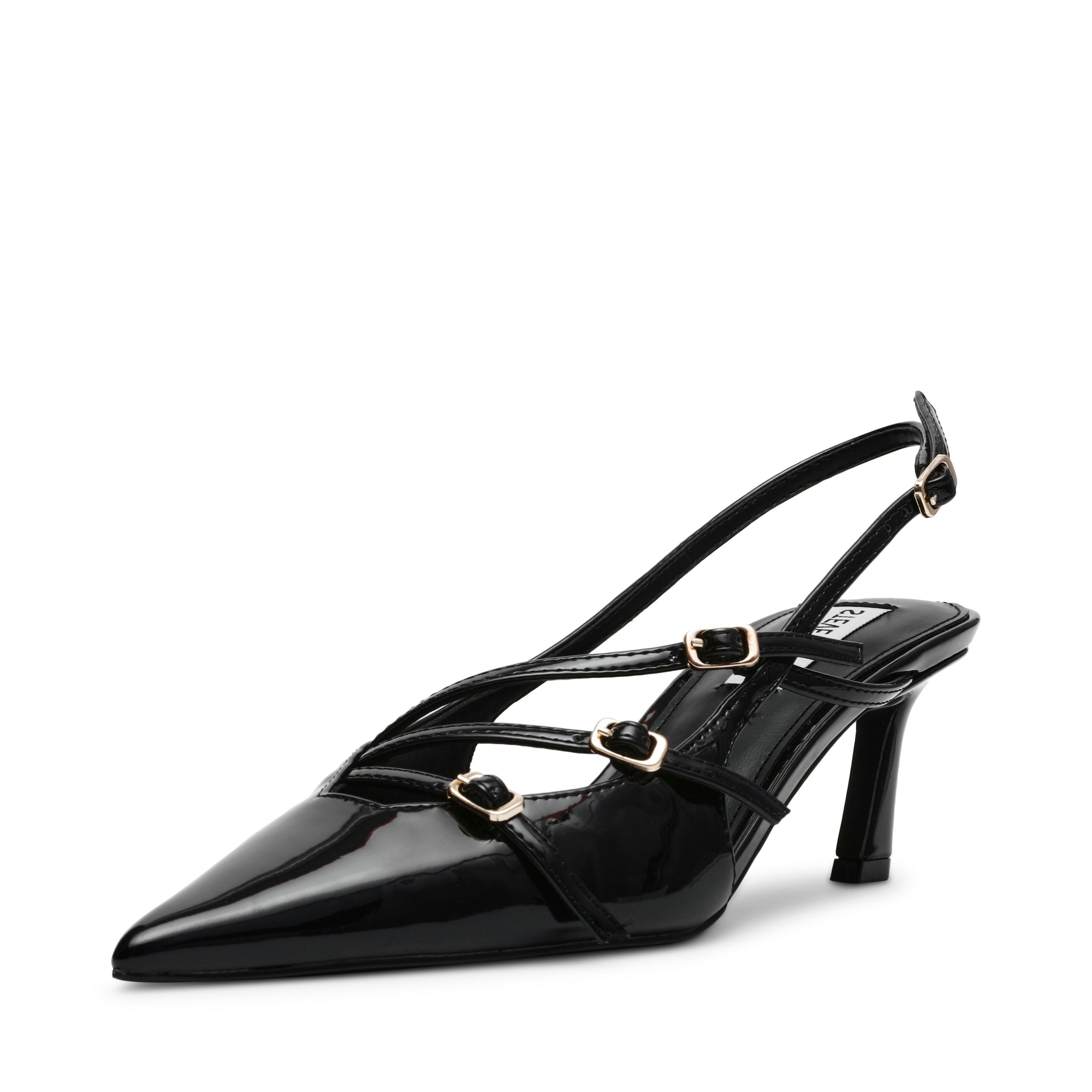LIANA BLACK PATENT HEELS