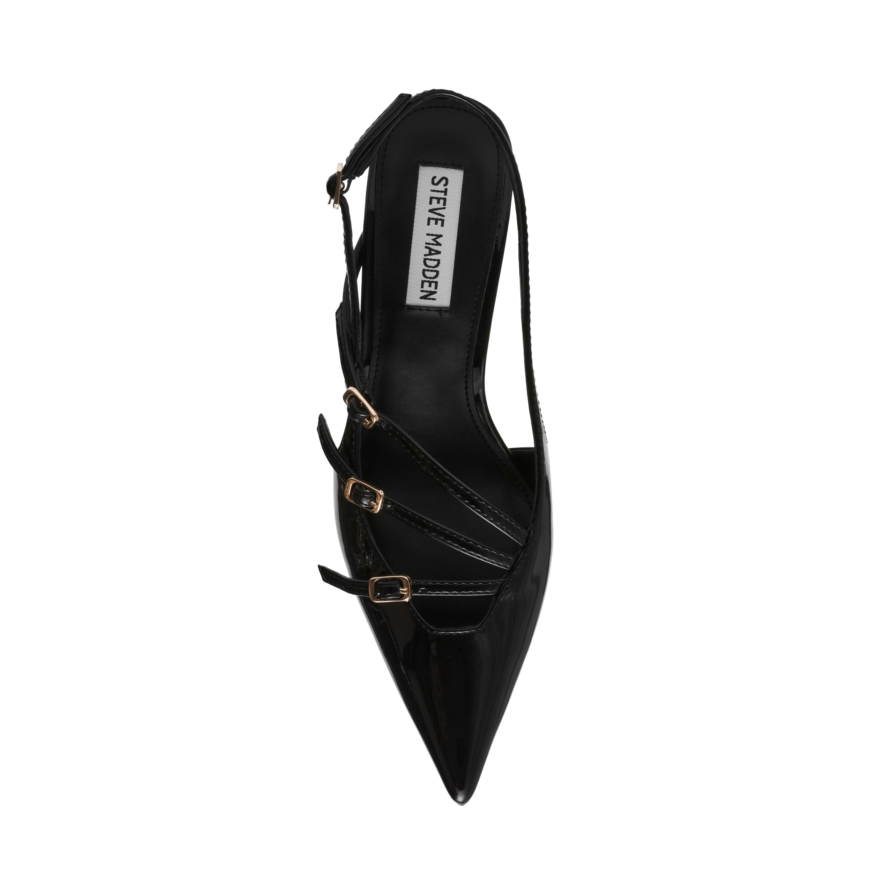 LIANA BLACK PATENT HEELS