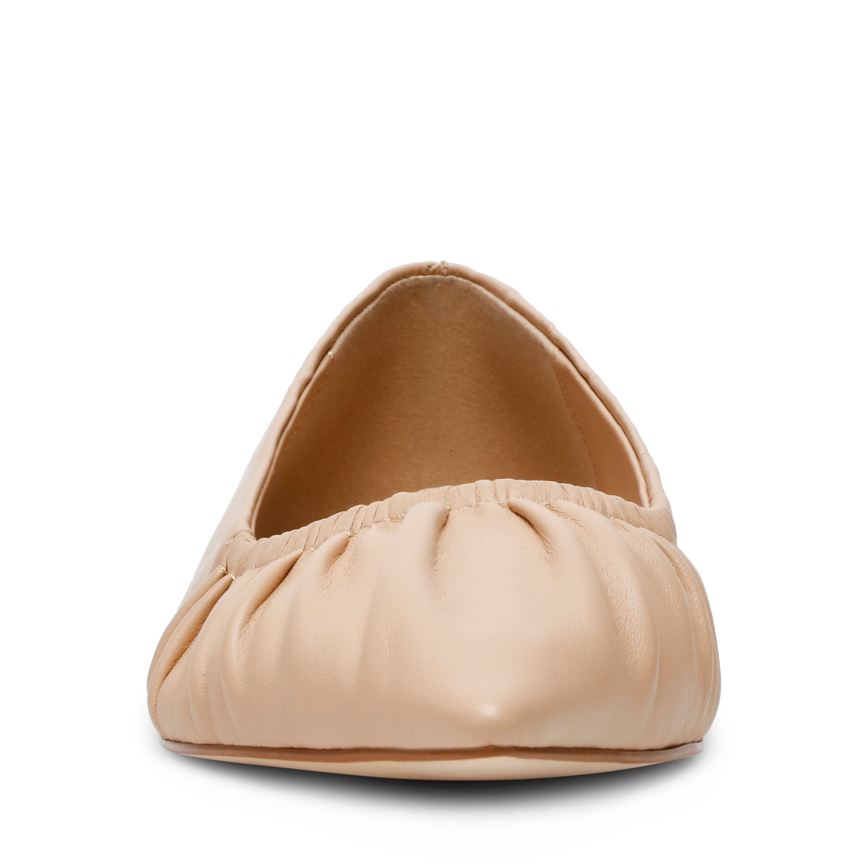 LISTED BLUSH LEATHER FLATS