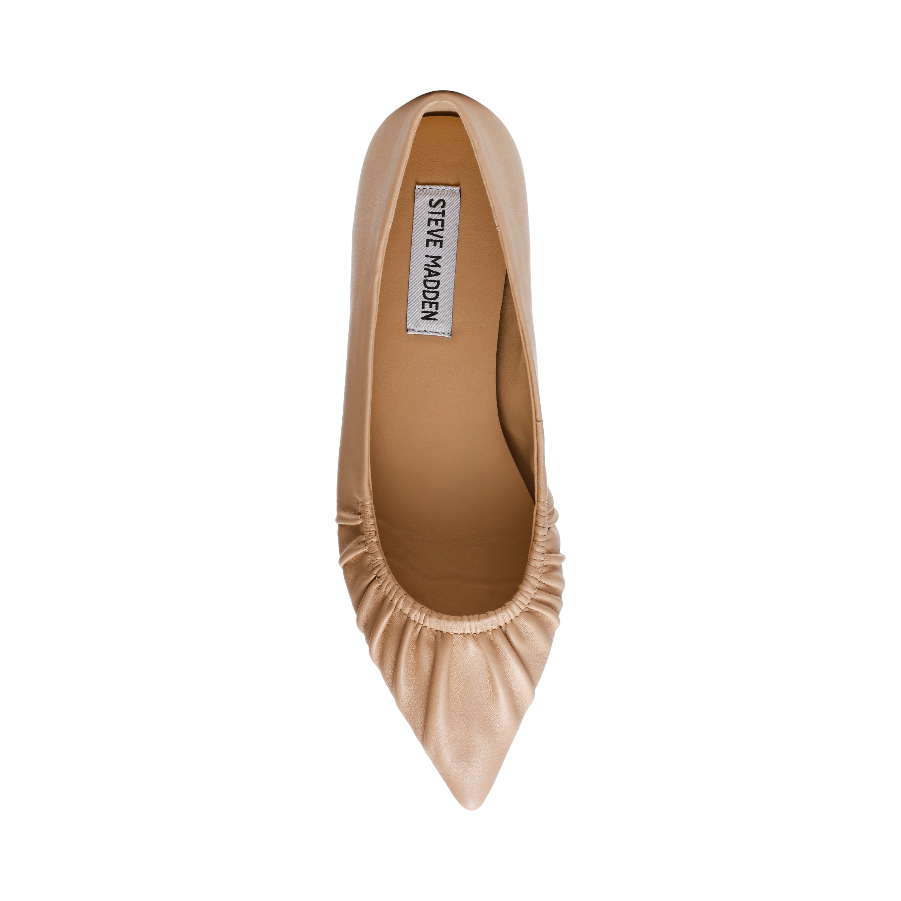 LISTED BLUSH LEATHER FLATS