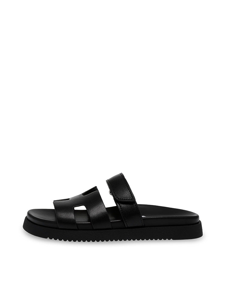 MAYVEN-CN BLACK ACTION LEATHER SANDAL