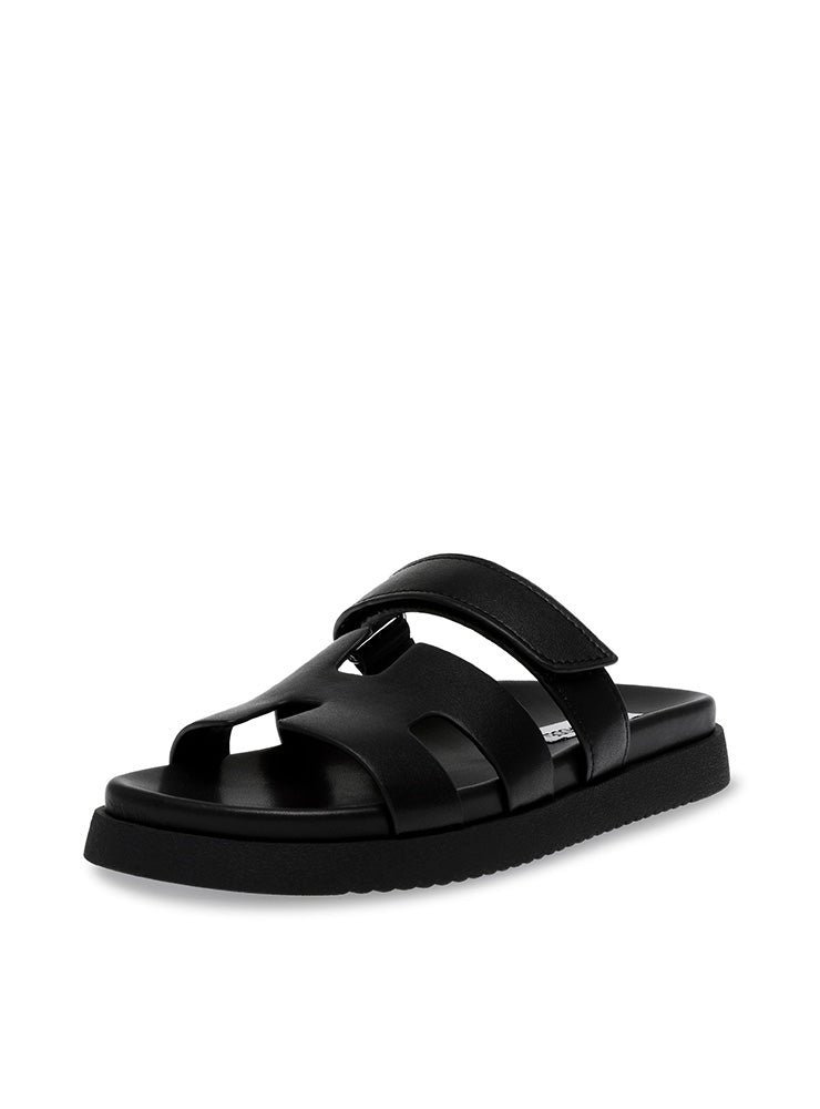 MAYVEN-CN BLACK ACTION LEATHER SANDAL