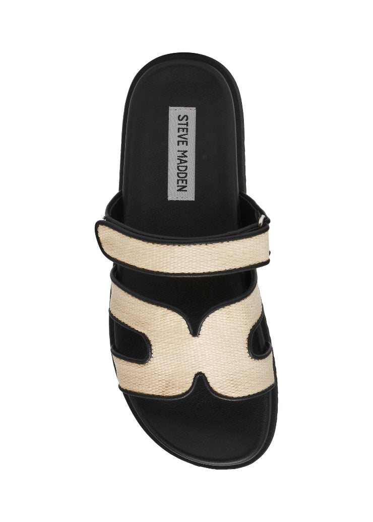 MISSILE NAT BLACK RAFFIA SANDAL