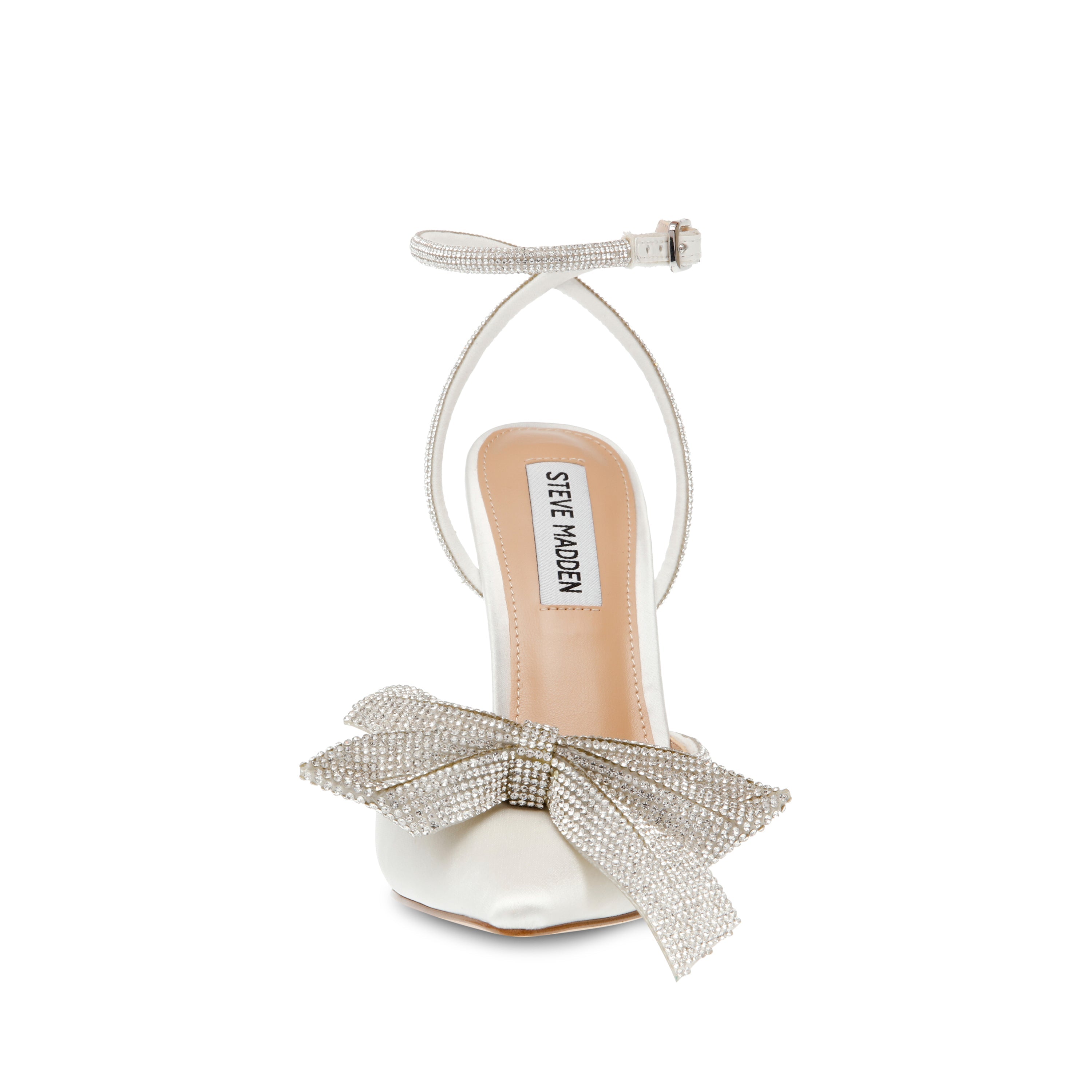 VAMONOS IVORY SATIN HEELS