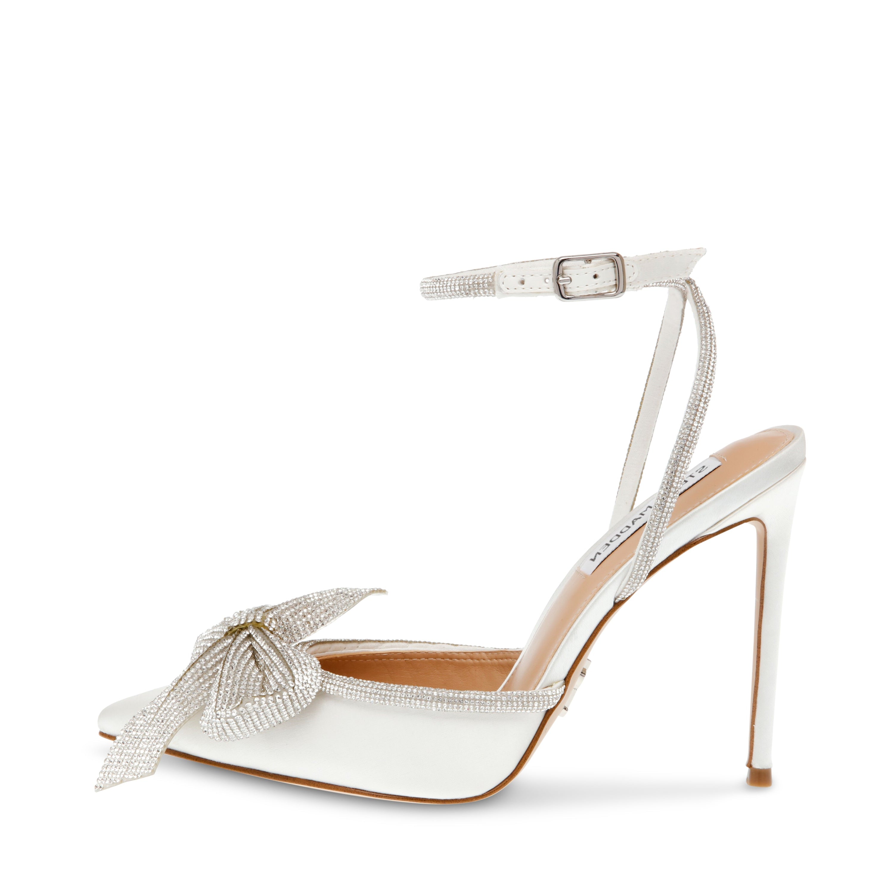 VAMONOS IVORY SATIN HEELS