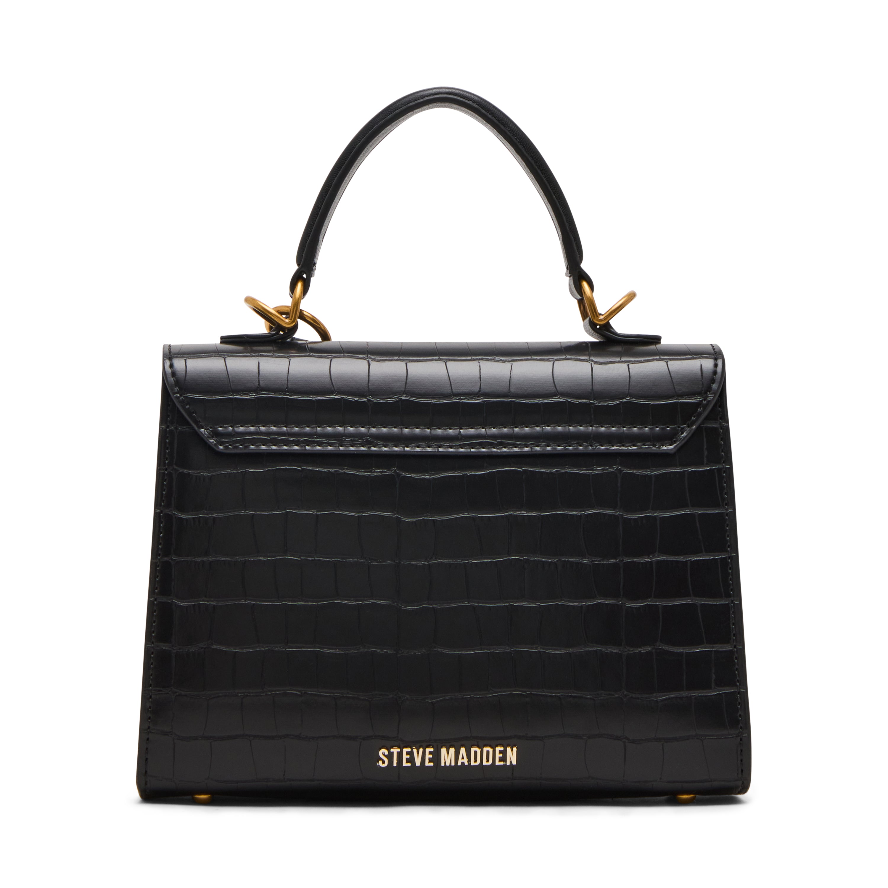 BELLOISE Black Top Handle Bag