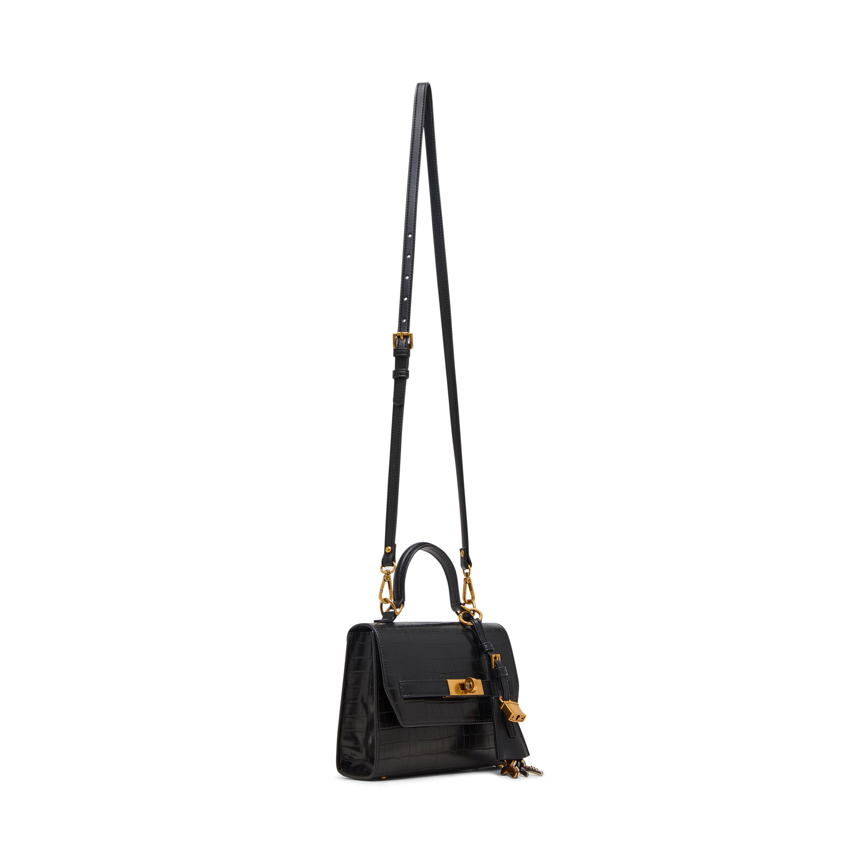 BELLOISE Black Top Handle Bag