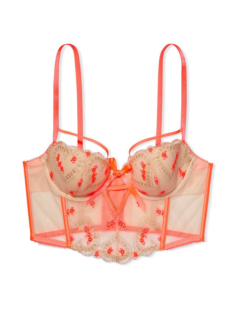 Dream Angels Lightly-Lined Heart Embroidery Corset Top