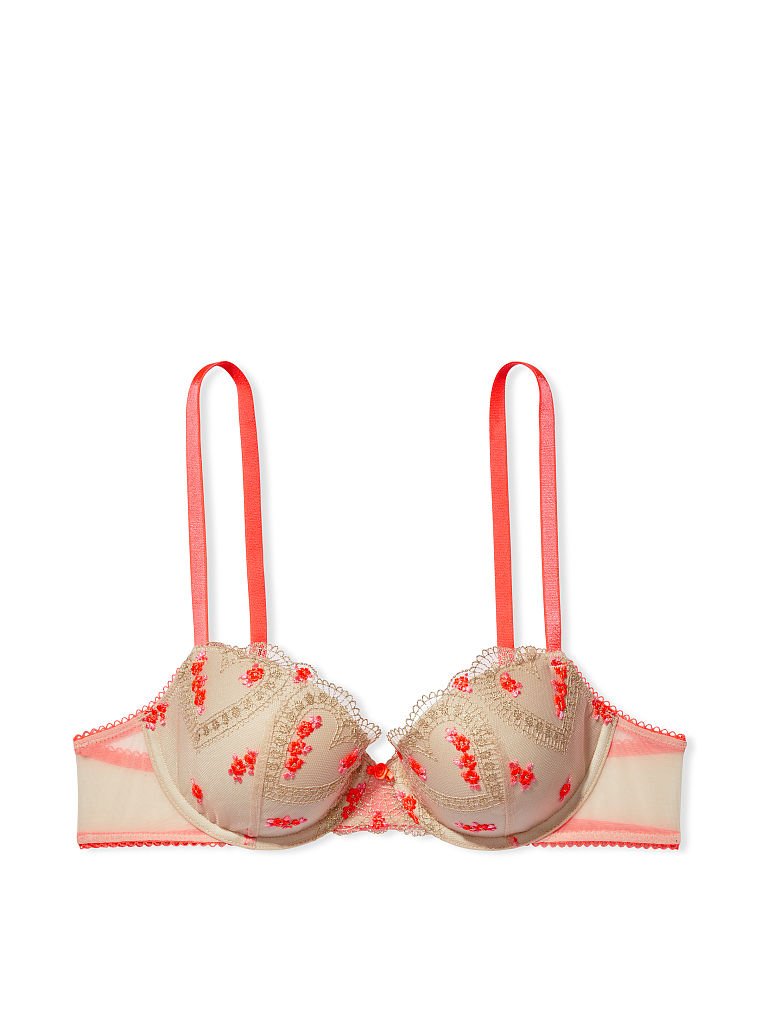 Dream Angels Lightly-Lined Heart Embroidery Demi Bra
