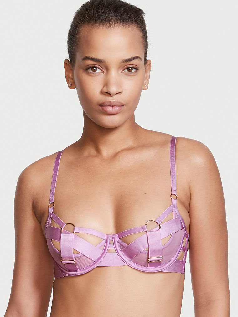 Very Sexy Unlined Demi Strappy Cutout Bra