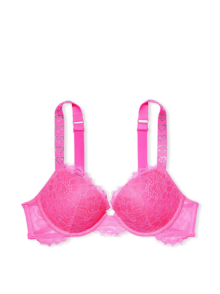 Buy Shyle Fluorescent Pink Push Up Bra Online 