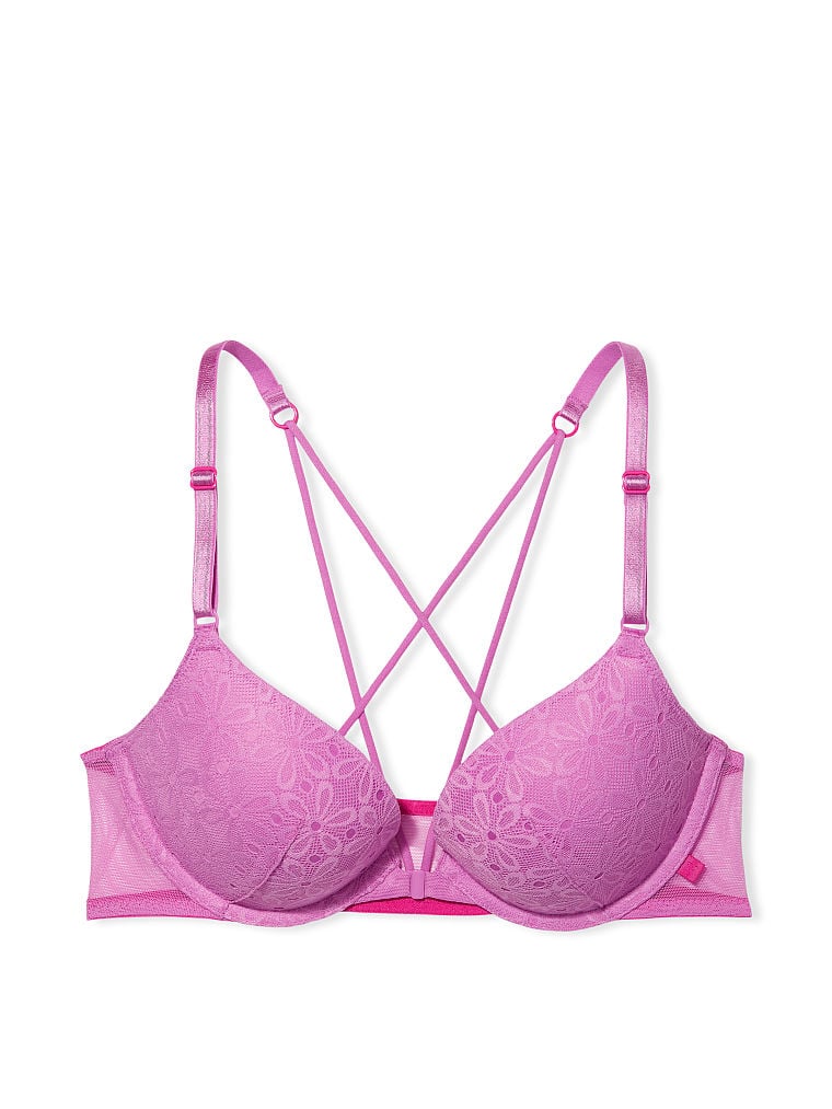 PINK - Victoria's Secret Bra Ultimate Push Up Sports full Cage halter  tropical XS - $30 - From Findz