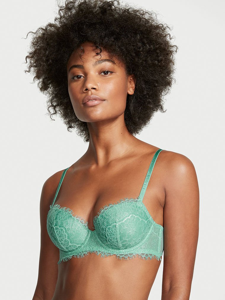 Lightly-Lined Lace Demi Bra