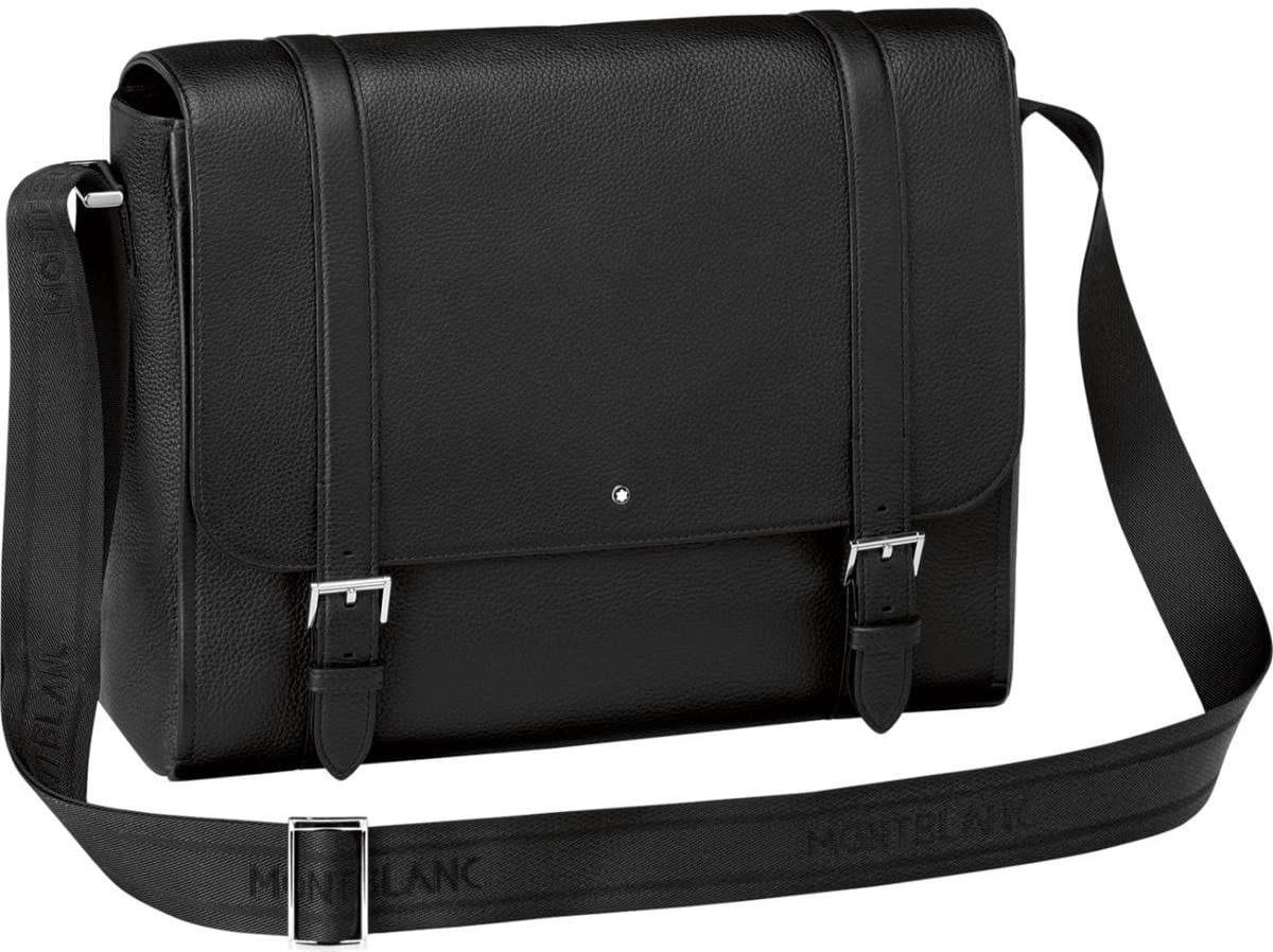 MONTBLANC Meisterstuck Soft Grain Black Leather Waist Bag 128509, Fast &  Free US Shipping